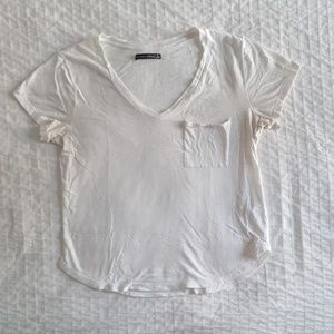 White Abercrombie V-neck